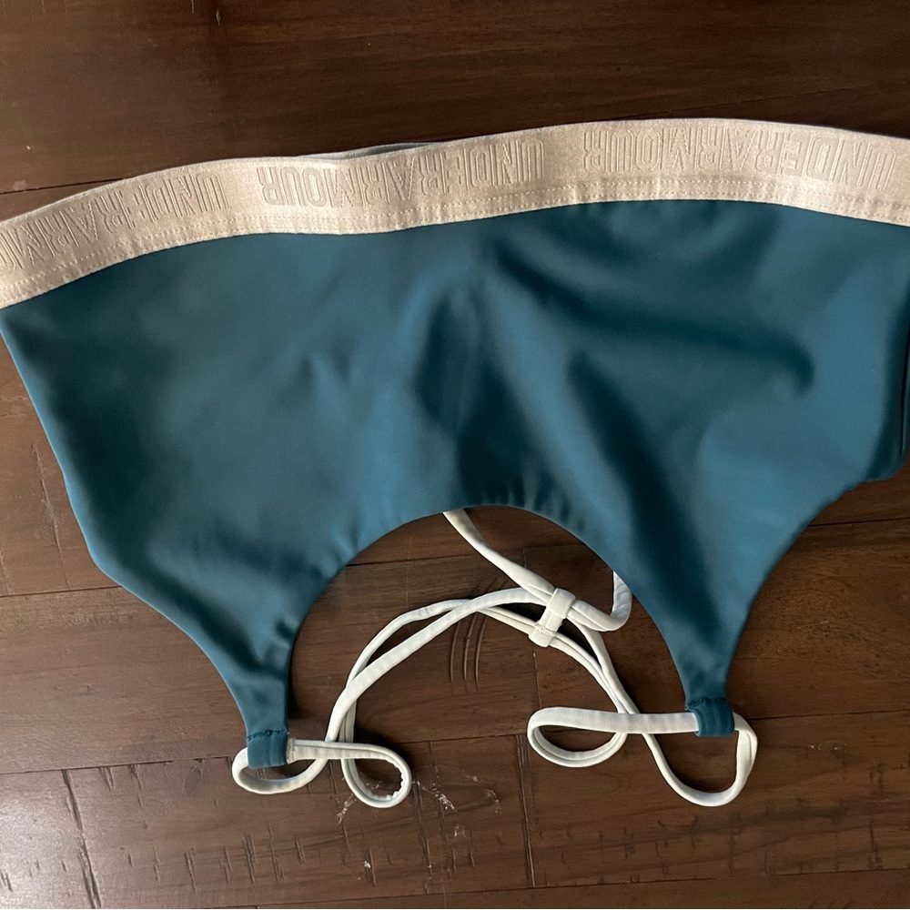 Under Armour Teal Sports Bra with Cream Straps